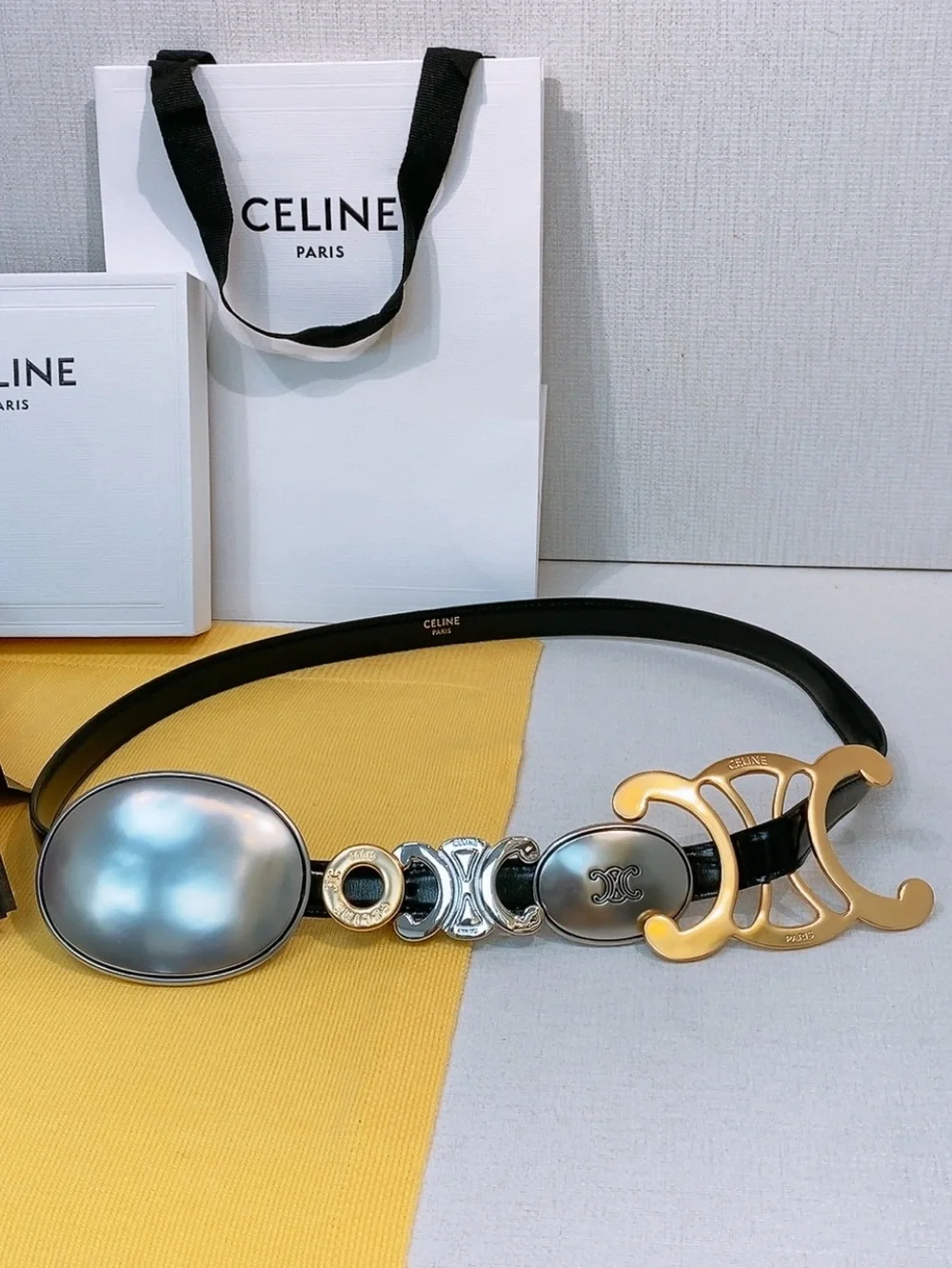 Celine. Arc de Triomphe. Multiple Hardware Interchangeable Belt